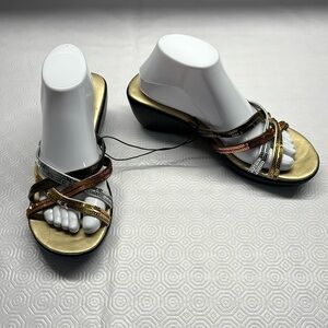 Seychelles Multicolour Sequin Strappy Open Toe Block Heel Sandals Size 8.5 NWT
